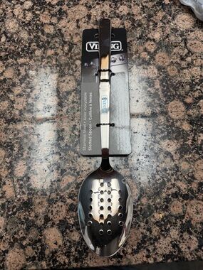 Viking Stainless Steel Slotted Serving Spoon - Silver